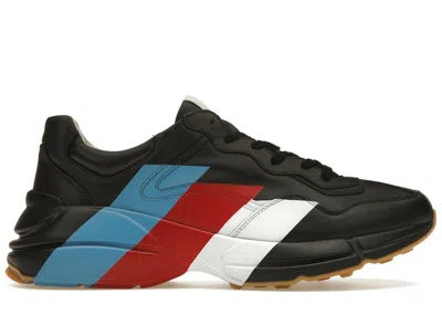 Pre-owned Gucci Men's  Rython Web Print Sneakers In Black