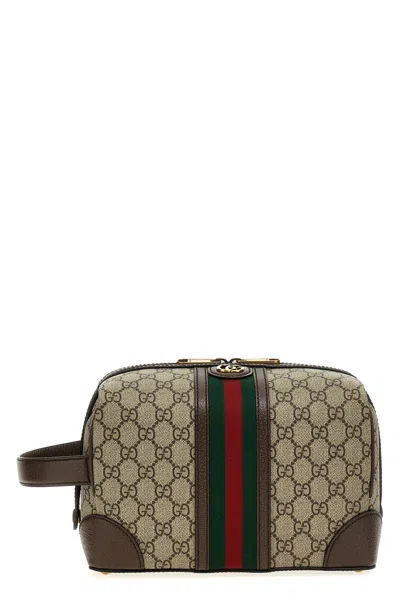 Gucci Men ' Savoy' Wash Bag In Multicolor