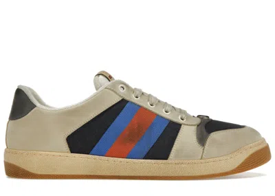 Pre-owned Gucci Men's  Screener Mini Gg White Sneakers In Off White