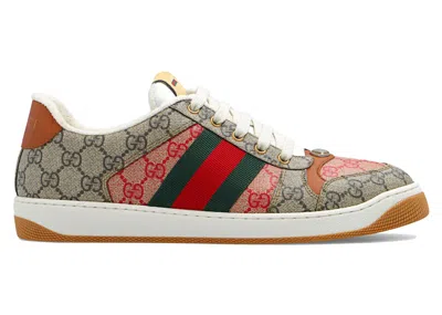 Pre-owned Gucci Men's  Screener Year Of The Rabbit Sneakers In Beige/ebony/green In Multi
