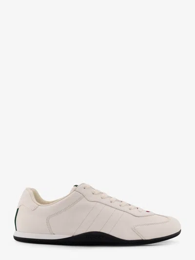 Gucci Men  Shift Leather Sneakers In Neutral