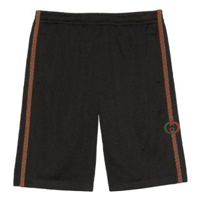 Gucci Men's  Side Mesh Shorts Black