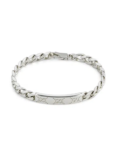 Gucci Men's  Signature Sterling Silver Chain Bracelet In Pattern