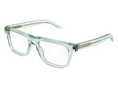 Pre-owned Gucci Men's  Square Eyeglasses In Transparent Light Green (gg1525o 004)