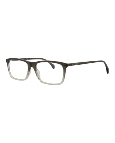 Pre-owned Gucci Men's  Square Eyeglasses/30008227004) In Grey/transparent (gg0553o In Gray