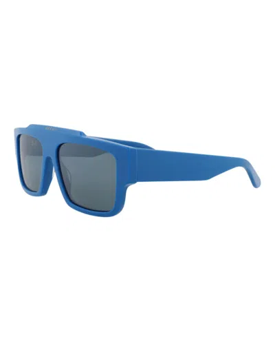 Pre-owned Gucci Men's  Square Rectangle Sunglasses In Light Blue Blue (gg1460s/30014460/004)