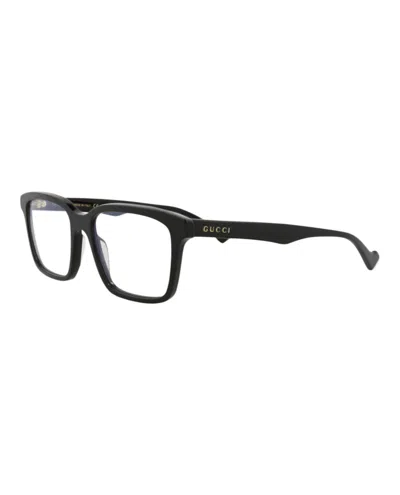 Pre-owned Gucci Men's  Square Rectangle Sunglasses/30013099001) In Black/transparent (gg0964s In Multi