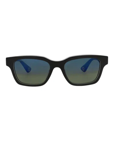 Pre-owned Gucci Men's  Squareframe Recycled Acetate Sunglasses In Black Grey Blue (gg1641sa/30015104/003)