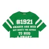 Gucci Men's  Ss21 1921 Series Alphabet Numeric Printing Short Sleeve Green T-shirt