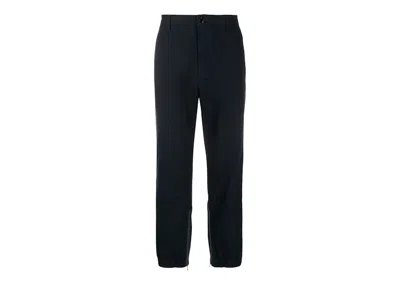 Pre-owned Gucci Men's  Striped Gabardine Straightfit Trousersin Black