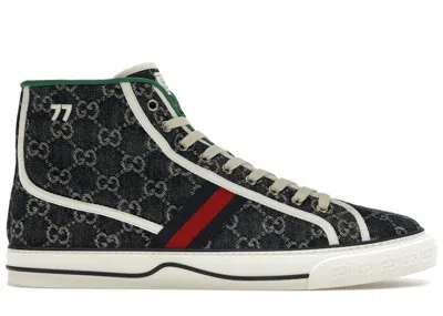 Pre-owned Gucci Men's  Tennis 1977 High Top Sneaker Sneakers In Blue