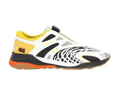 Pre-owned Gucci Men's  Ultrapace R Sneaker Sneakers In White/yellow/black