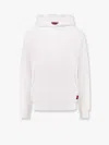 Gucci White Hoodie With Maxi Web Print On The Hood And Kangaroo Pocket On The Front In Cotton Man In Multicolor