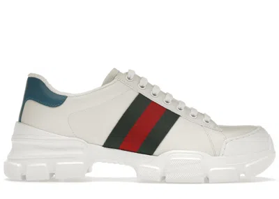 Pre-owned Gucci Men's  Web Classic Sneakers In White/blue/red In Multi