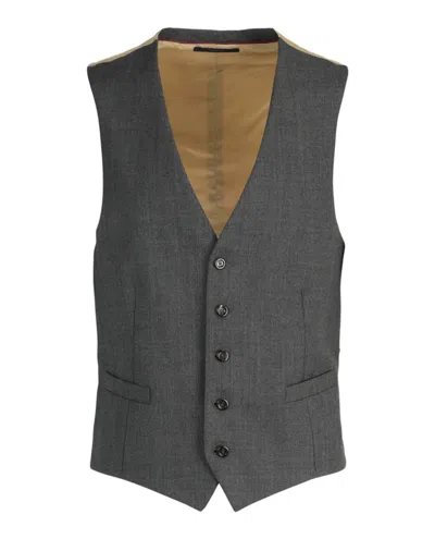 Pre-owned Gucci Men's  Wool Tailored Vest Dark/grey In Dark Grey