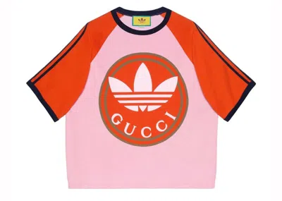 Pre-owned Gucci Men's  X Adidas Block T-shirt In Pink