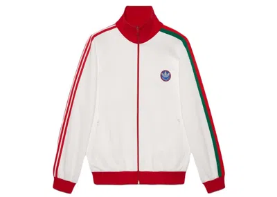Pre-owned Gucci Men's  X Adidas Cotton Jersey Jacket In White