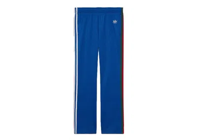 Pre-owned Gucci Men's  X Adidas Cotton Jersey Sweatpants In Cobalt Blue