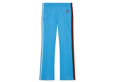 Pre-owned Gucci Men's  X Adidas Cotton Jersey Sweatpants In Light Blue