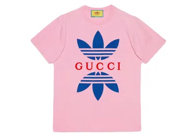 Pre-owned Gucci Men's  X Adidas Cotton Jersey T-shirt In Light Pink