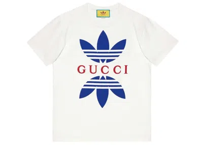 Pre-owned Gucci Men's  X Adidas Cotton Jersey T-shirt In White