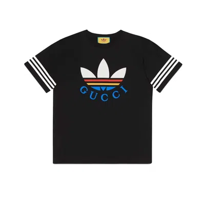 Pre-owned Gucci Men's  X Adidas Cotton T-shirt In Black