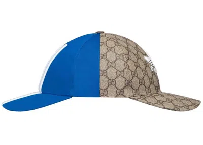 Pre-owned Gucci Men's  X Adidas Double Sided Baseball Cap In Blue/beige