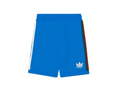 Pre-owned Gucci Men's  X Adidas Elastic Viscose Shorts In Blue