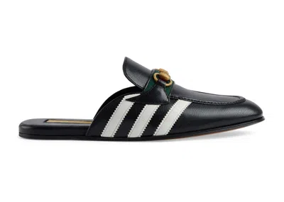Pre-owned Gucci Men's  X Adidas Horsebit Slippers Sneakers In Black