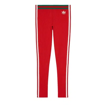 Pre-owned Gucci Men's  X Adidas Jersey Sweatpants In Red
