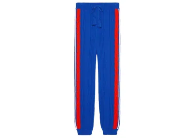 Pre-owned Gucci Men's  X Adidas Knit Pants In Blue/red/white