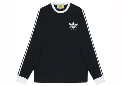 Pre-owned Gucci Men's  X Adidas Long Sleeve T-shirt In Black