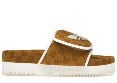 Pre-owned Gucci Men's  X Adidas Monogram Slide Sneakers In Mesa