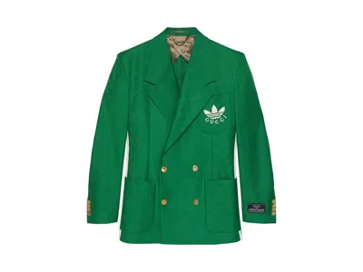 Pre-owned Gucci Men's  X Adidas Polyester Fromal Jacket In Green