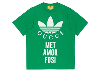 Pre-owned Gucci Men's  X Adidas T-shirt In Green