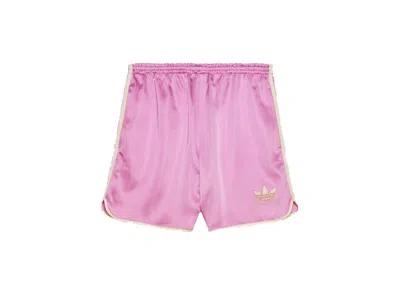 Pre-owned Gucci Men's  X Adidas Trefoil Print Shorts In Pink