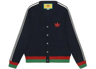 Pre-owned Gucci Men's  X Adidas Viscose Cardigan In Dark Blue