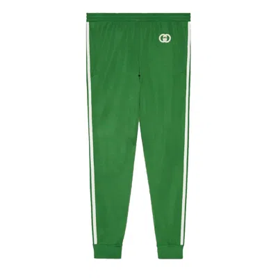 Pre-owned Gucci Men's  X Adidas Viscose Pant In Green