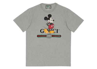 Pre-owned Gucci Men's  X Disney Oversized Logoprint T-shirt In Grey