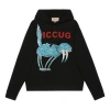 Gucci X Freya Hartas Iccug-print Hoodie In Black