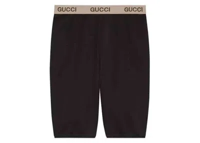 Pre-owned Gucci Men's  X The North Face Bike Shorts In Black