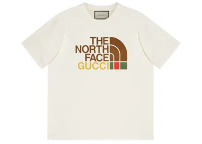 Pre-owned Gucci Men's  X The North Face Cotton T-shirt In Beige