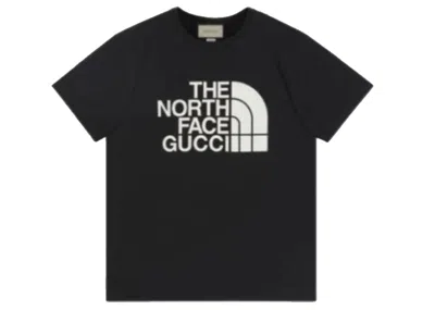 Pre-owned Gucci Men's  X The North Face Cotton T-shirt In Black/white In Multi
