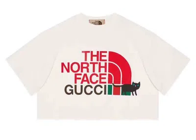 Pre-owned Gucci Men's  X The North Face Crop T-shirt In Off/white