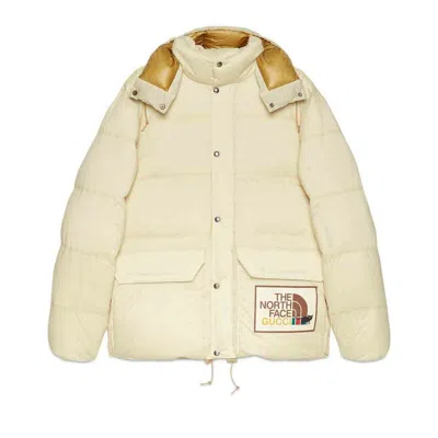 Pre-owned Gucci Men's  X The North Face Down Jacket In Beige