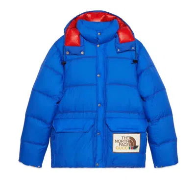Pre-owned Gucci Men's  X The North Face Down Jacket In Blue