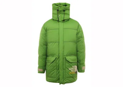Pre-owned Gucci Men's  X The North Face Down Parka In Jacket Adder Green