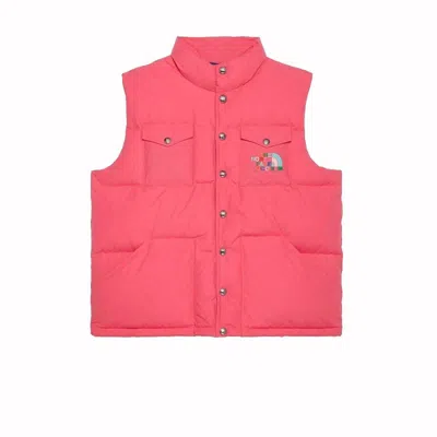 Pre-owned Gucci Men's  X The North Face Down Vest In Pink