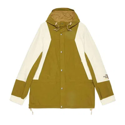 Pre-owned Gucci Men's  X The North Face Jacket In Dark Green/beige In Multi
