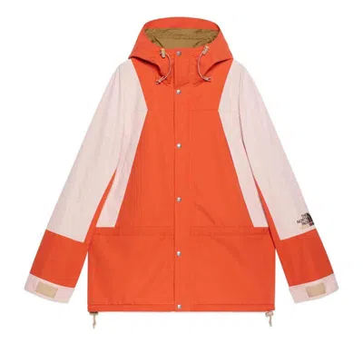 Pre-owned Gucci Men's  X The North Face Jacket In Orange/beige